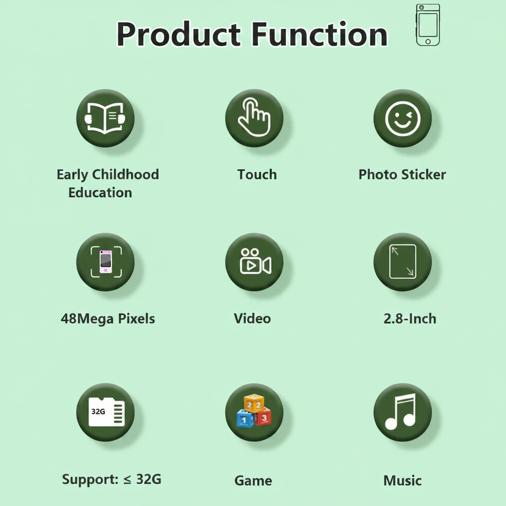 KiddoPhone – Éducatif et interactif – Smartphone pour enfants avec appareil photo et jeux