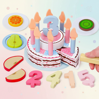 Thumbnail for Wooden Cake Cutting Toy – Créativité et jeux de rôle – Gâteau d'anniversaire en bois