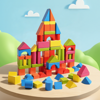 Thumbnail for BlockyFun – Créatif et éducatif – Coffret de 100 blocs de construction en bois