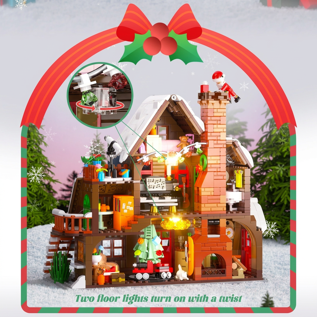 ChristmasHome – Festif et créatif – Kit de construction « Maison de Noël »