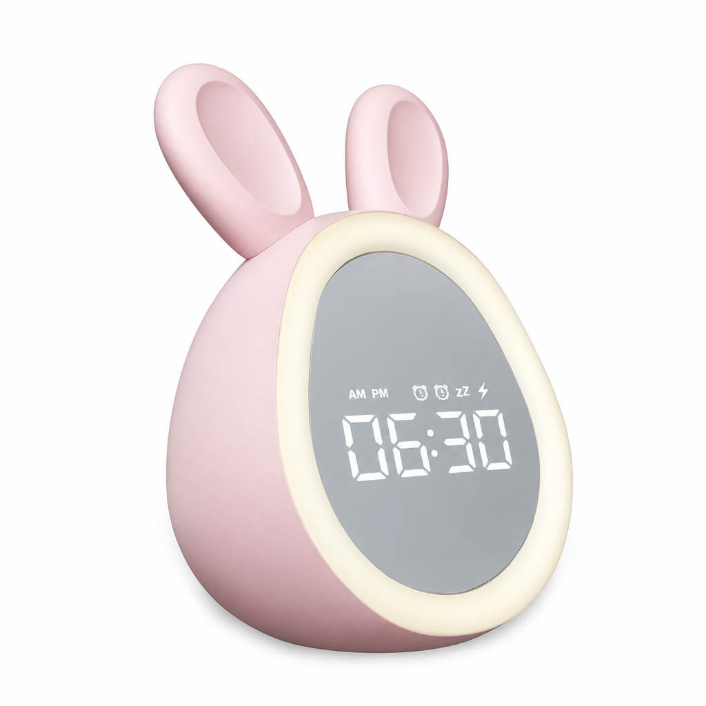 BunnyGlow – Mignon et pratique – Réveil numérique pour enfants avec veilleuse