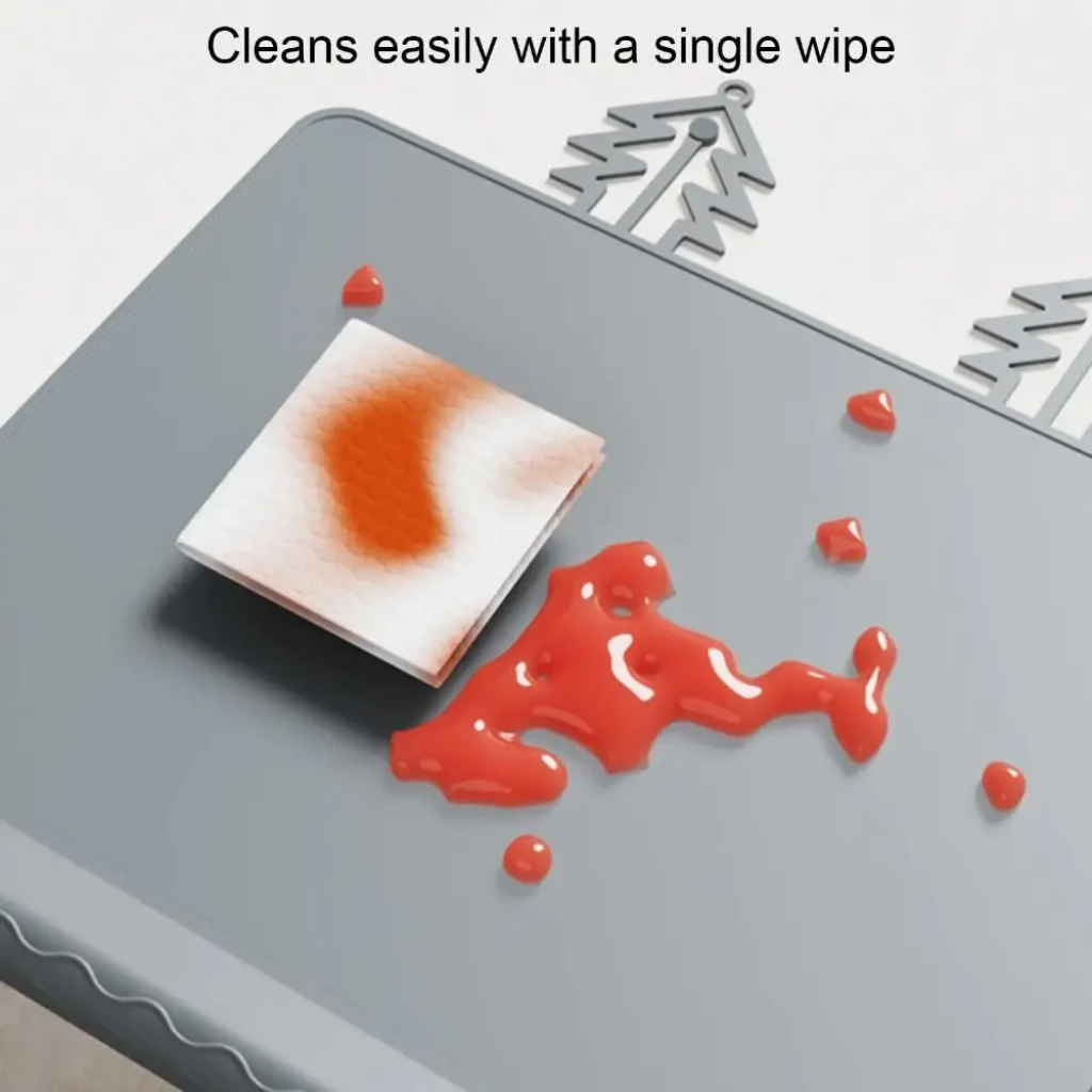 BabySafe – Pratique et hygiénique – Set de table en silicone à rebord surélevé