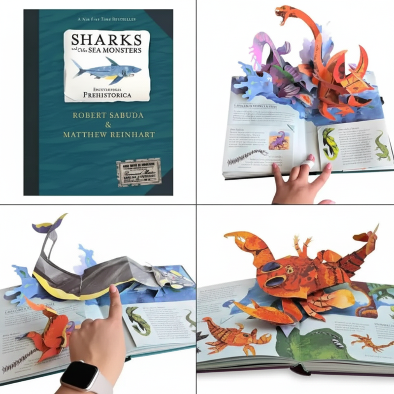 JurassicKids – Passionnant et éducatif – Encyclopédie des dinosaures en 3D : livre pop-up