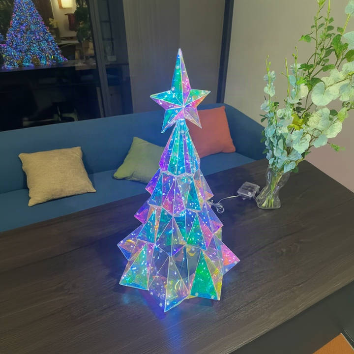 CrystalGlow – Festif et chaleureux – Sapin de Noël décoratif à LED
