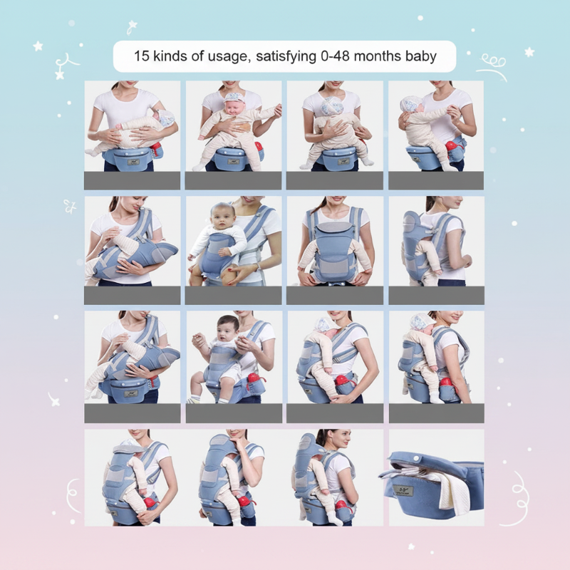 CozyCarry – Pratique et réglable – Porte-bébé 3 en 1
