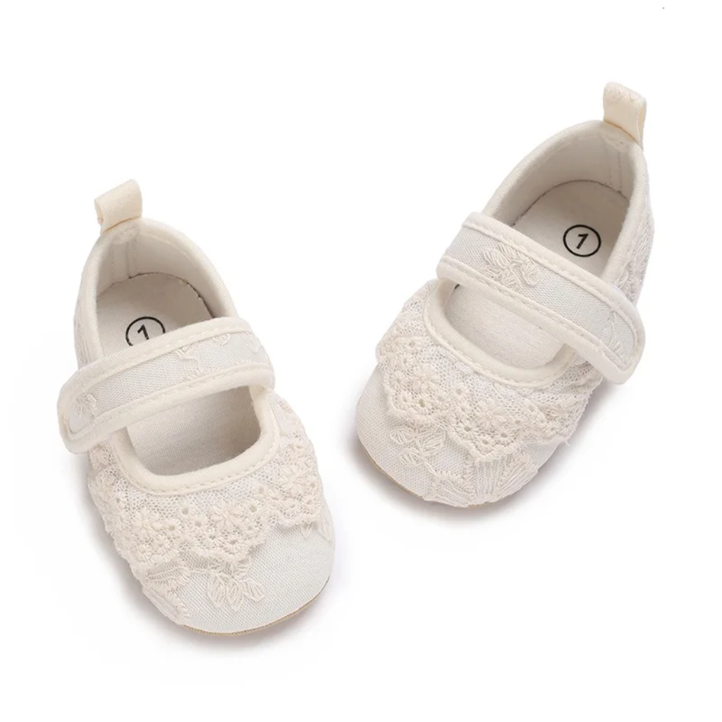 PrincessLace – Élégantes et mignonnes – Chaussures pour bébé avec dentelle et fermeture velcro