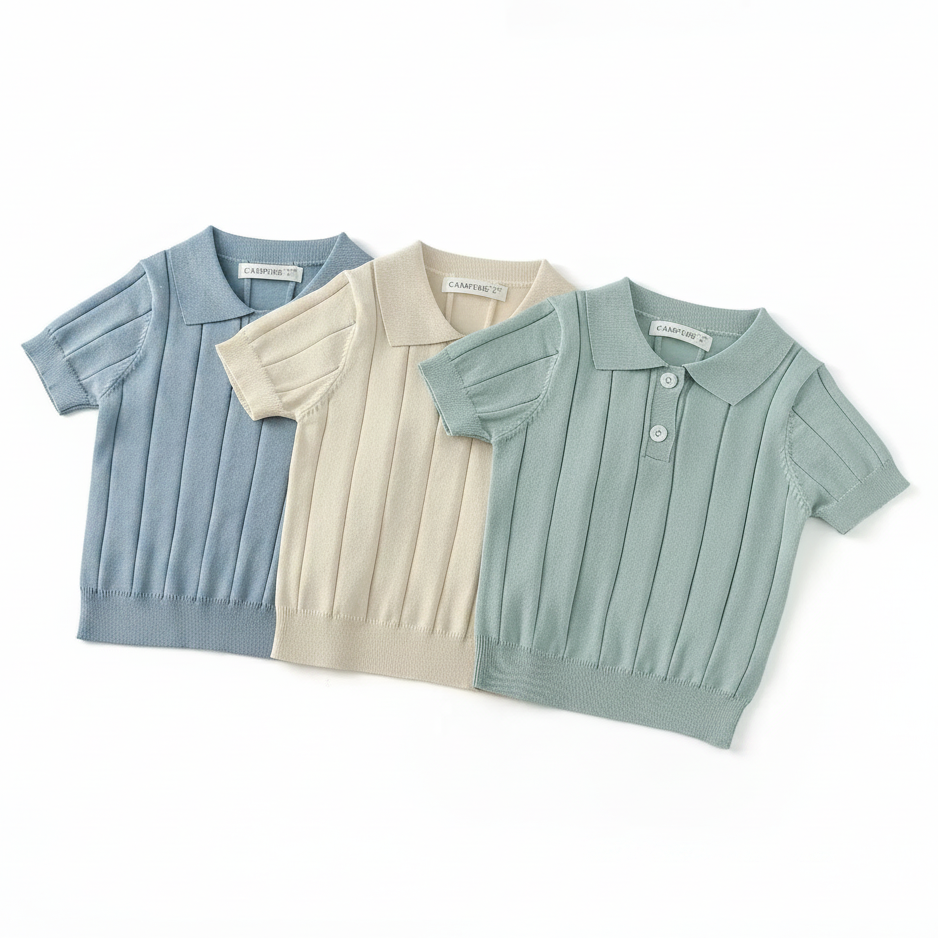 MiniLuxe – Élégant et confortable – Polo en tissu tricoté