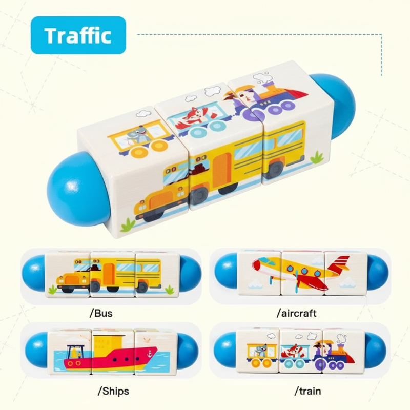 WoodiTurn – Éducatif et amusant – Puzzle rotatif