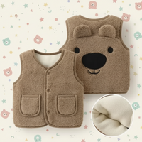 Thumbnail for Baby Bear Fleece Vest – Chaud et doux – Gilet « Kinder Beer »