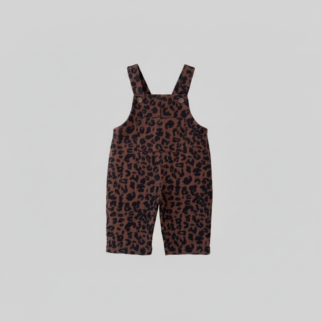LeopardChic – Tendance et confortable – Salopette pour fille à imprimé léopard