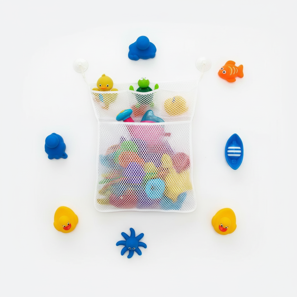 TubyTidy – Sans moisissure et spacieux – Filet de rangement pour jouets de bain