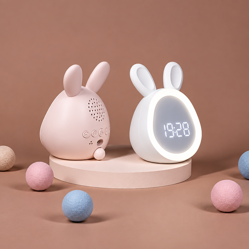 BunnyGlow – Mignon et pratique – Réveil numérique pour enfants avec veilleuse