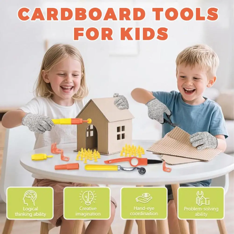 ToolMaster – Le kit d'outils idéal pour les amateurs de bricolage en carton – Kit d'outils pour enfants