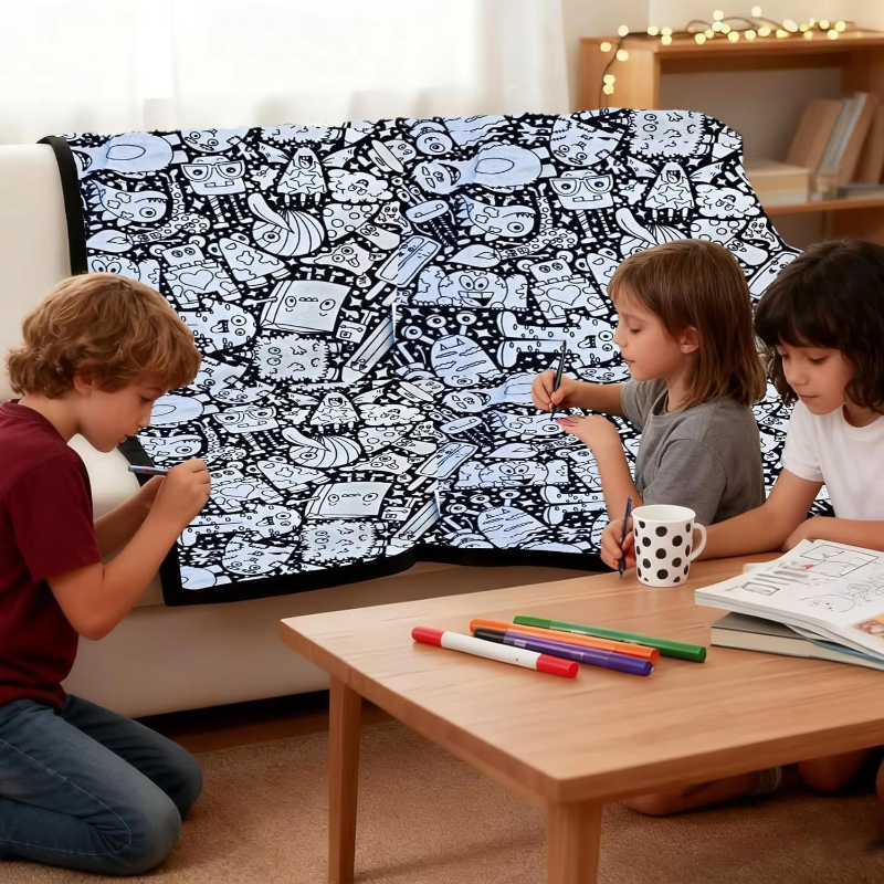 ColorFun – Créatif et éducatif – Grande couverture à colorier