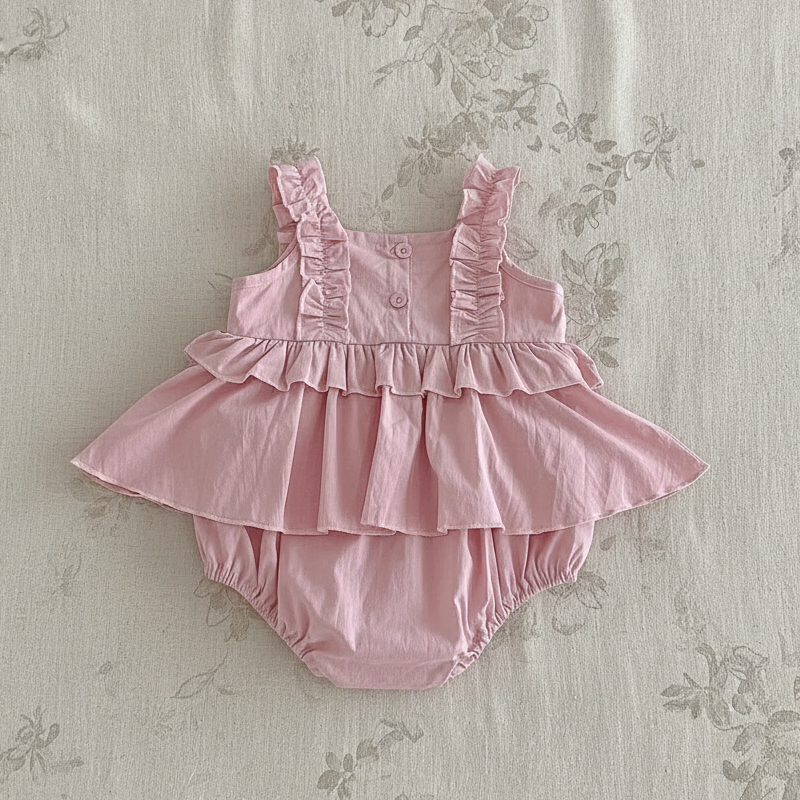 TinyBloom – Mignon et tout doux – Robe à volants pour bébé et tout-petit