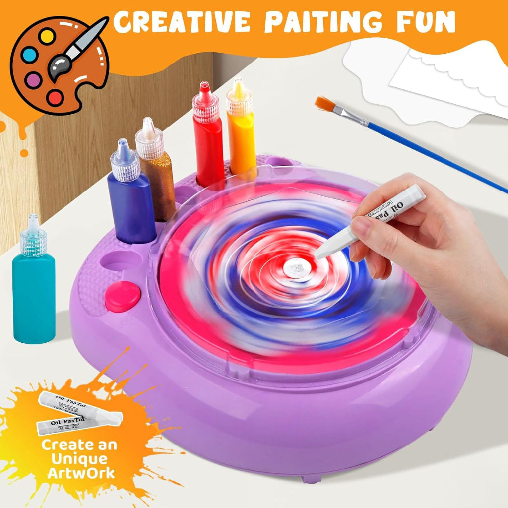 SpinArt – Créativité et éducation – Machine à peindre à faire soi-même