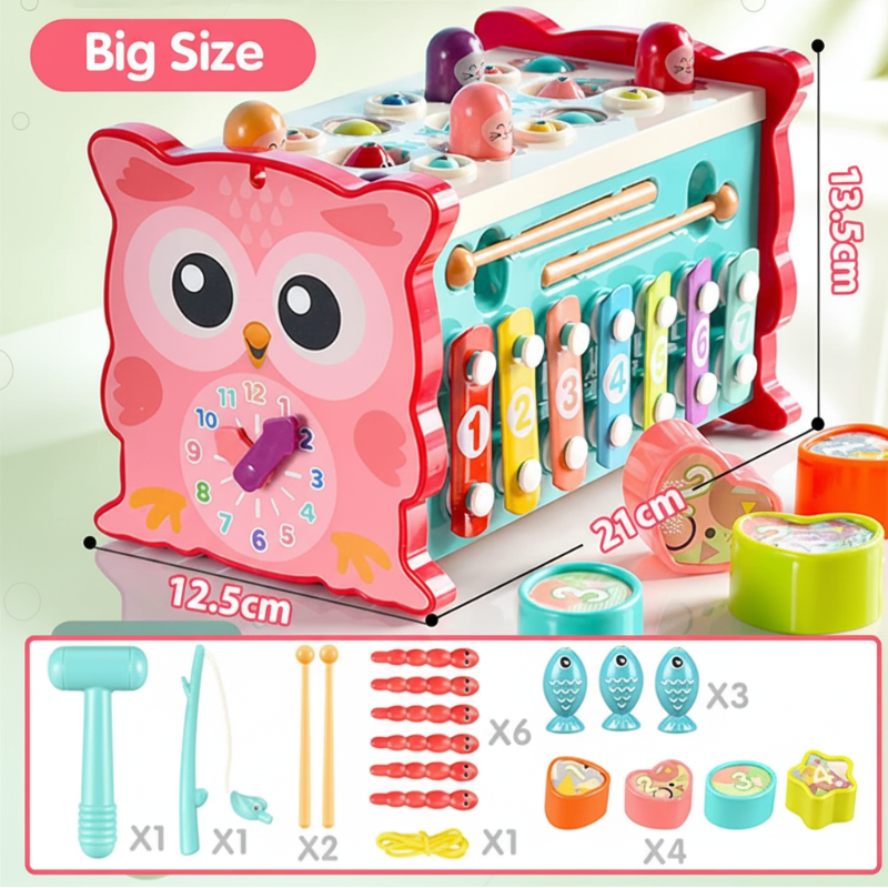 Montessori Hammering Toy – Motricité et apprentissage – Set de jeu 8 en 1