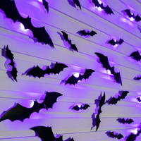 Thumbnail for SpookyGlow – Effrayant et plein d'ambiance – Décoration murale LED « chauve-souris d'Halloween »