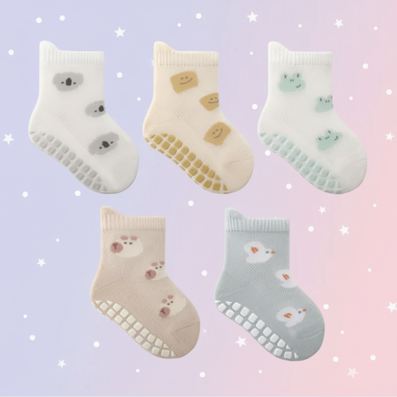 Soft Grip Socks – Douces et pratiques – Chaussettes antidérapantes pour bébé