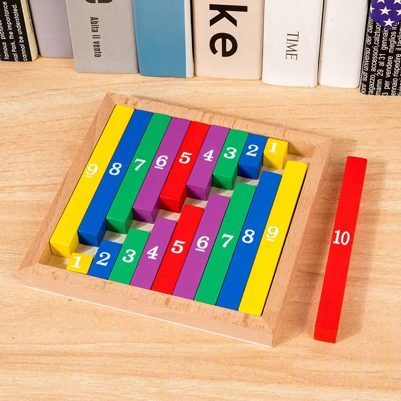 TinyMath – Ludique et éducatif – Tableau de calcul en bois avec chiffres