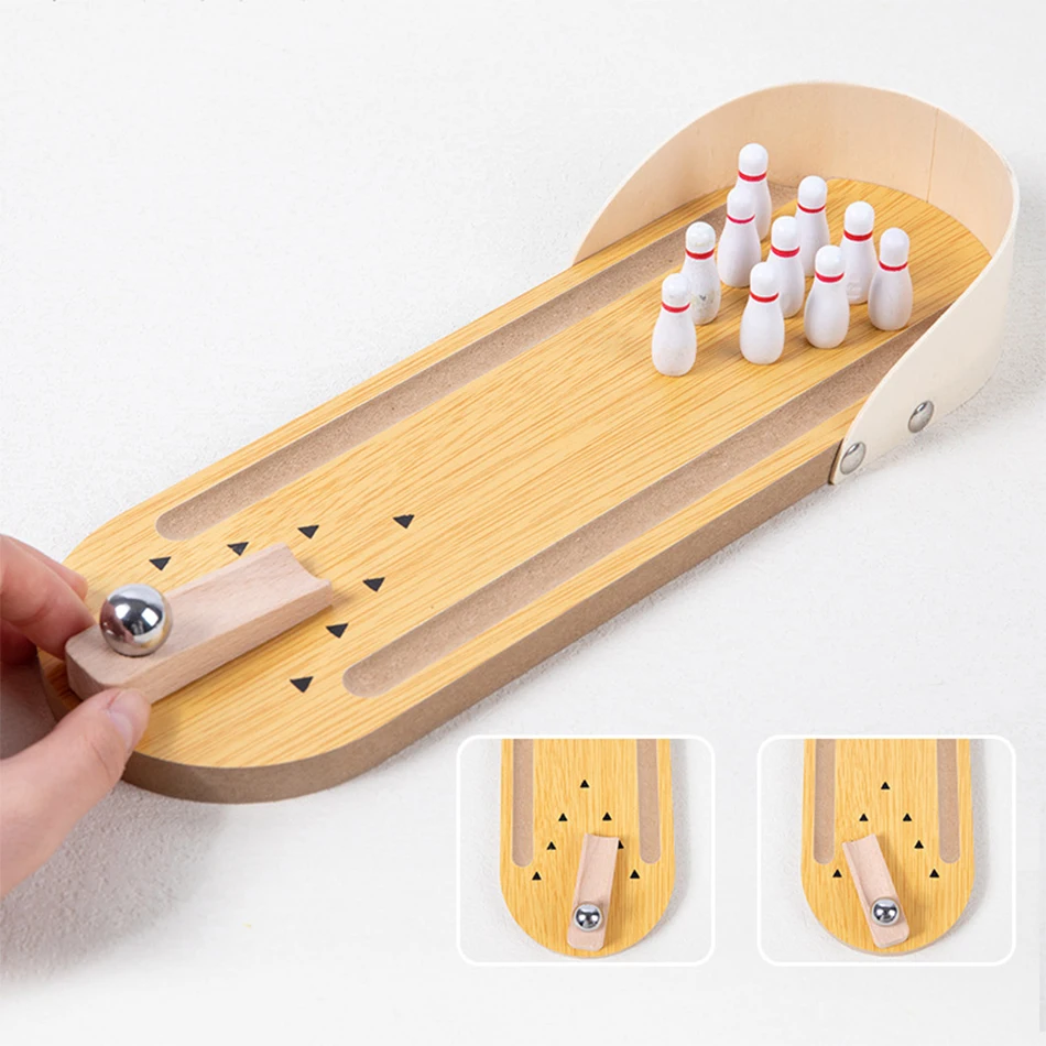 MiniStrike – Convivial et interactif – Jeu de bowling sur table en bois