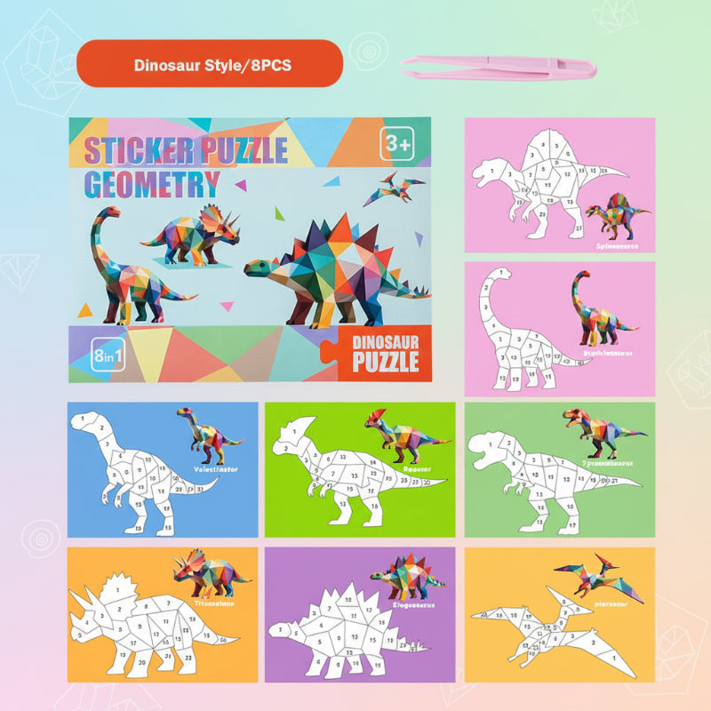 3D Sticker Puzzle – Créatif et éducatif – Puzzle géométrique en 3D