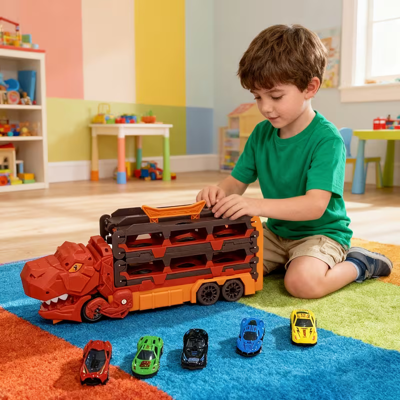 JurassicTruck – Robuste et amusant – Chariot de transport pliable Dino