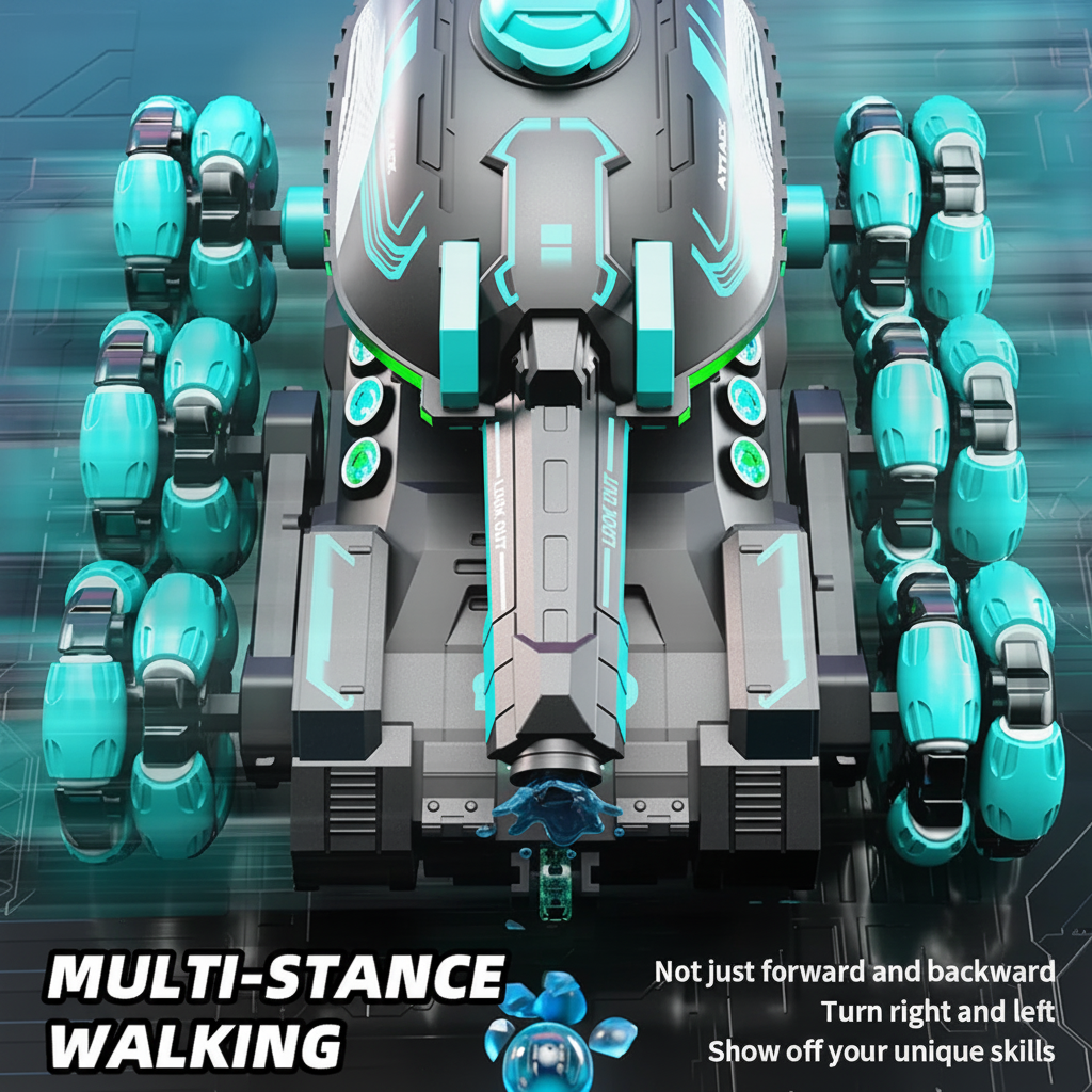 CrazyWheels – Cool et palpitant – Camion-citerne télécommandé avec lanceur de boules de gel
