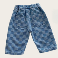 Thumbnail for DenimCheck – Confortable et tendance – Pantalon pour enfant à motifs carrés