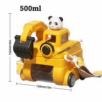 Thumbnail for TinyExcavators – Unique et fonctionnelle – Bouteille d'eau « pelleteuse » avec paille