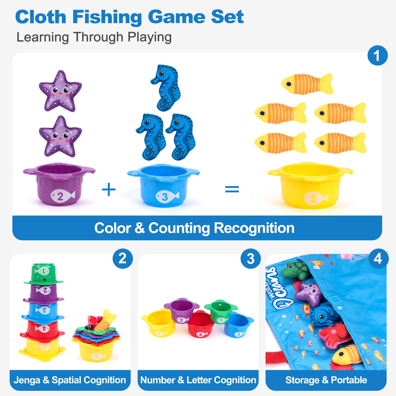 LittleFisher – Éducatif et interactif – Jeu de pêche Montessori