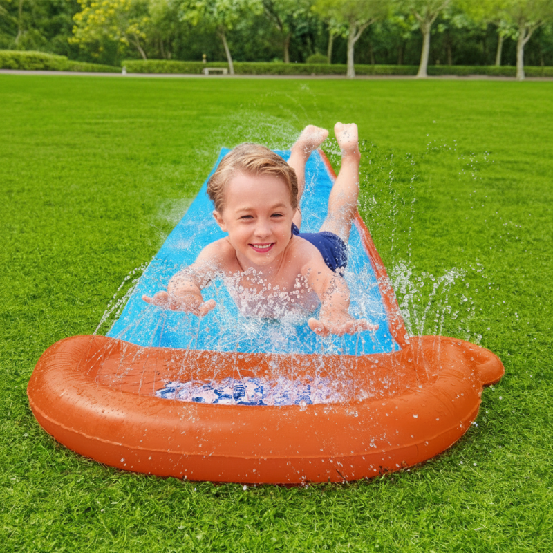 SlideMaster – Rafraîchissement et jeux aquatiques – Tapis de jeu d'extérieur