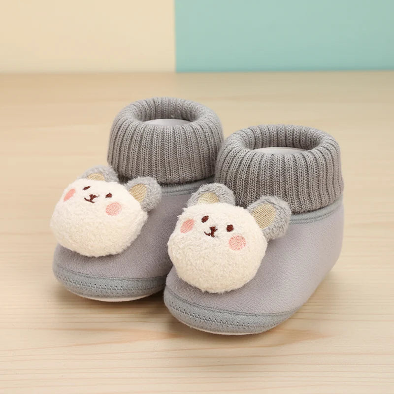 CuddleSteps – Chaudes et antidérapantes – Chaussons pour bébés animaux