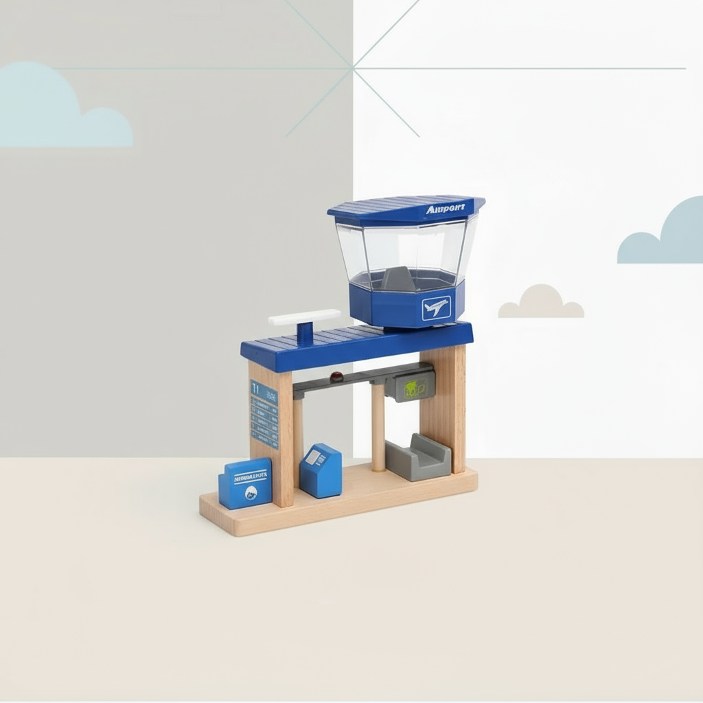 Woods – Élégant et éducatif – Ensemble de jeu en bois sur le thème des transports publics