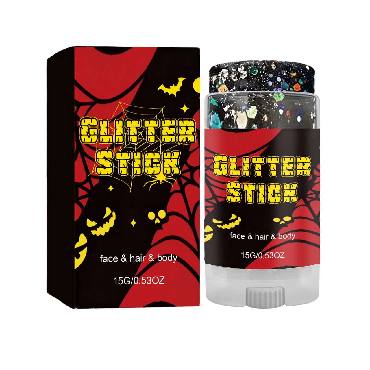 GlitterPop – Éclatant et festif – Stick pailleté d'Halloween pour le visage, les cheveux et le corps