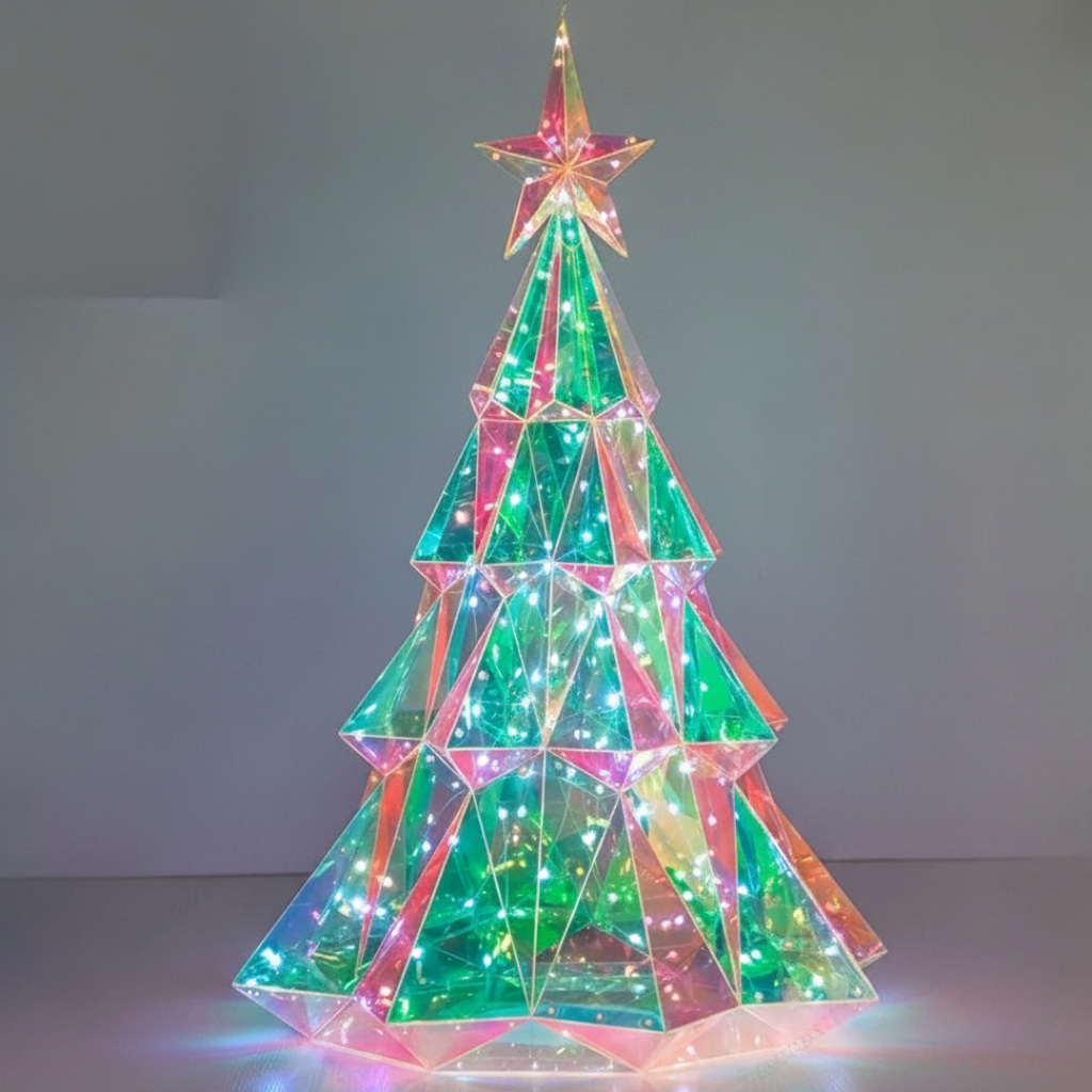 CrystalGlow – Festif et chaleureux – Sapin de Noël décoratif à LED
