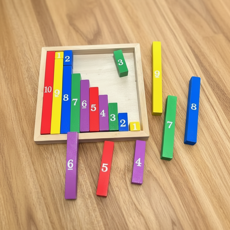 TinyMath – Ludique et éducatif – Tableau de calcul en bois avec chiffres