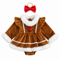 Thumbnail for LittleGinger – Chaleureux et festif – Combinaison de Noël pour bébé avec bandeau