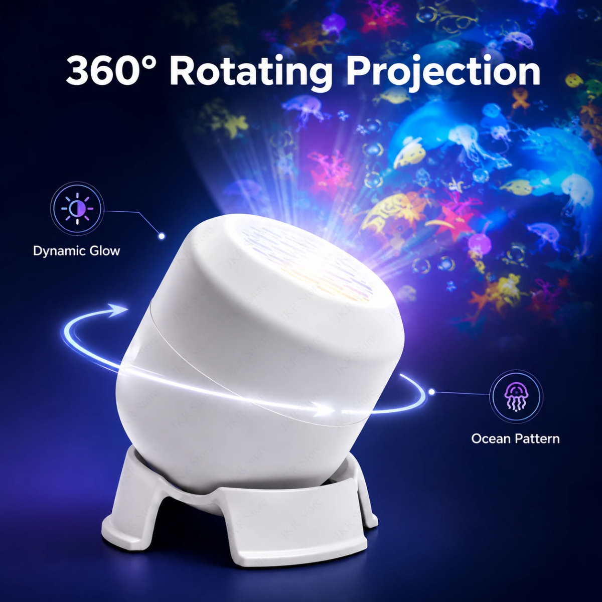 SeaDream – Ludique et éducatif – Veilleuse LED rotative à 360°