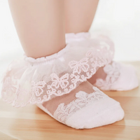 Thumbnail for BabyBliss – Confortables et légères – Chaussettes en dentelle pour bébé