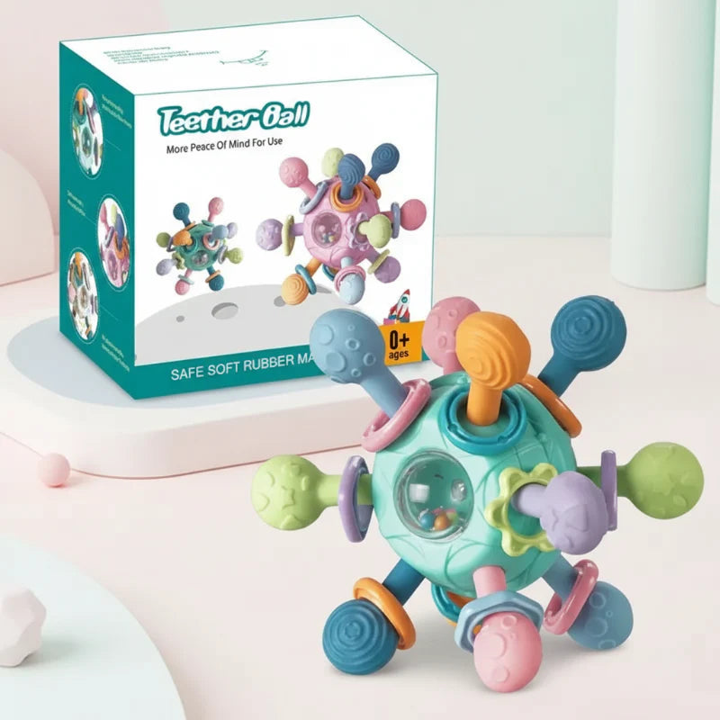 CalmChew – Doux et sûr – Anneau de dentition 3 en 1 en silicone