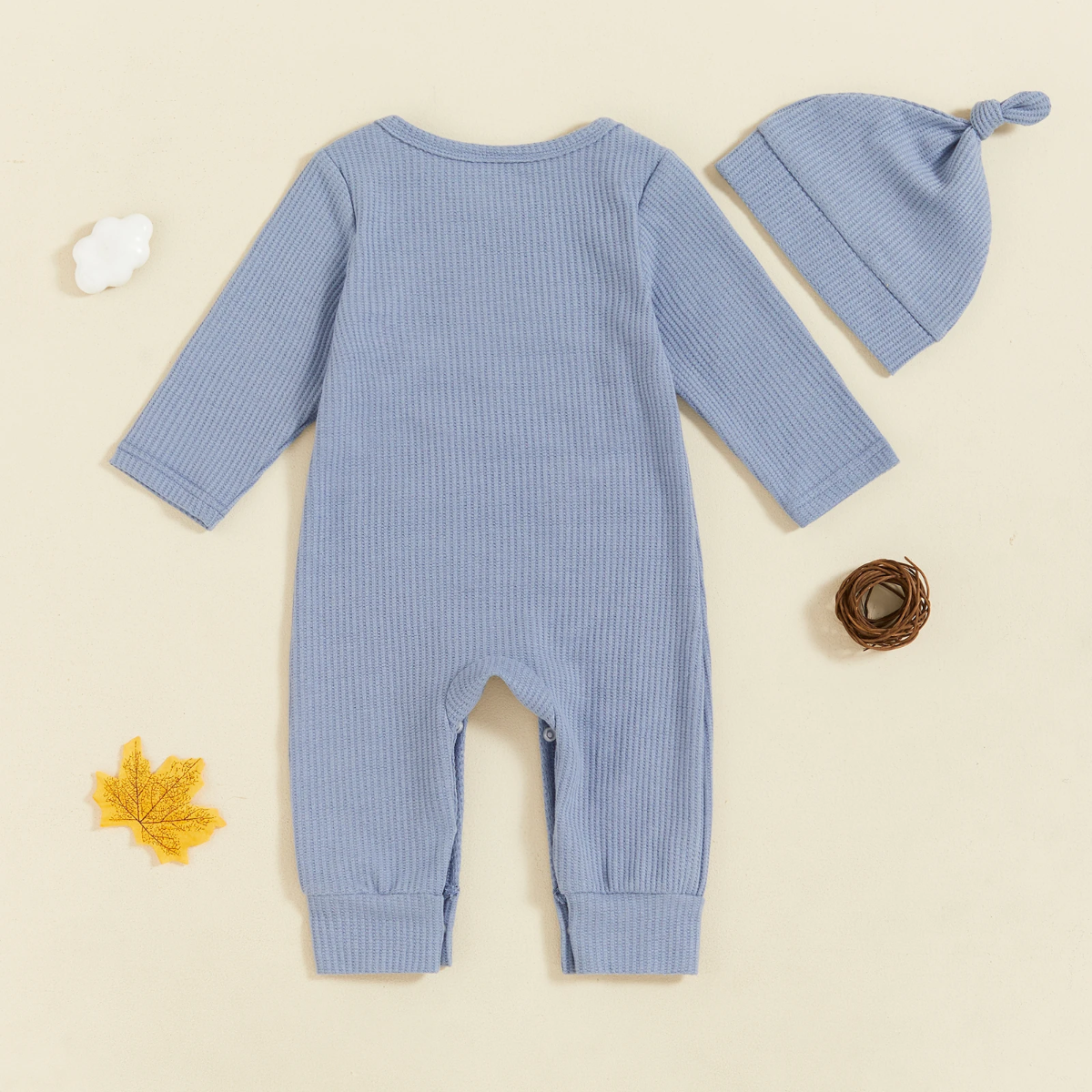 CuddleBaby – Bonjour, je suis nouvelle ici – Ensemble combi-pantalon et bonnet pour bébé