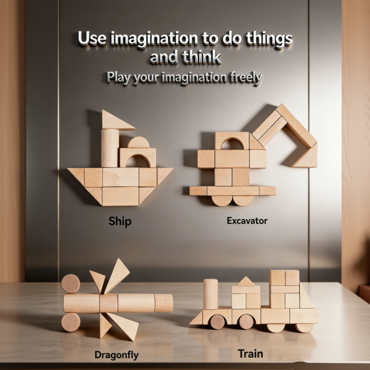 BlockyFun – Créatif et éducatif – Coffret de 100 blocs de construction en bois