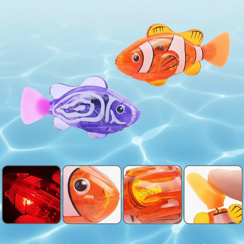 TinySwim – Loisirs & Activité physique – Petit poisson de piscine électronique avec lumière LED