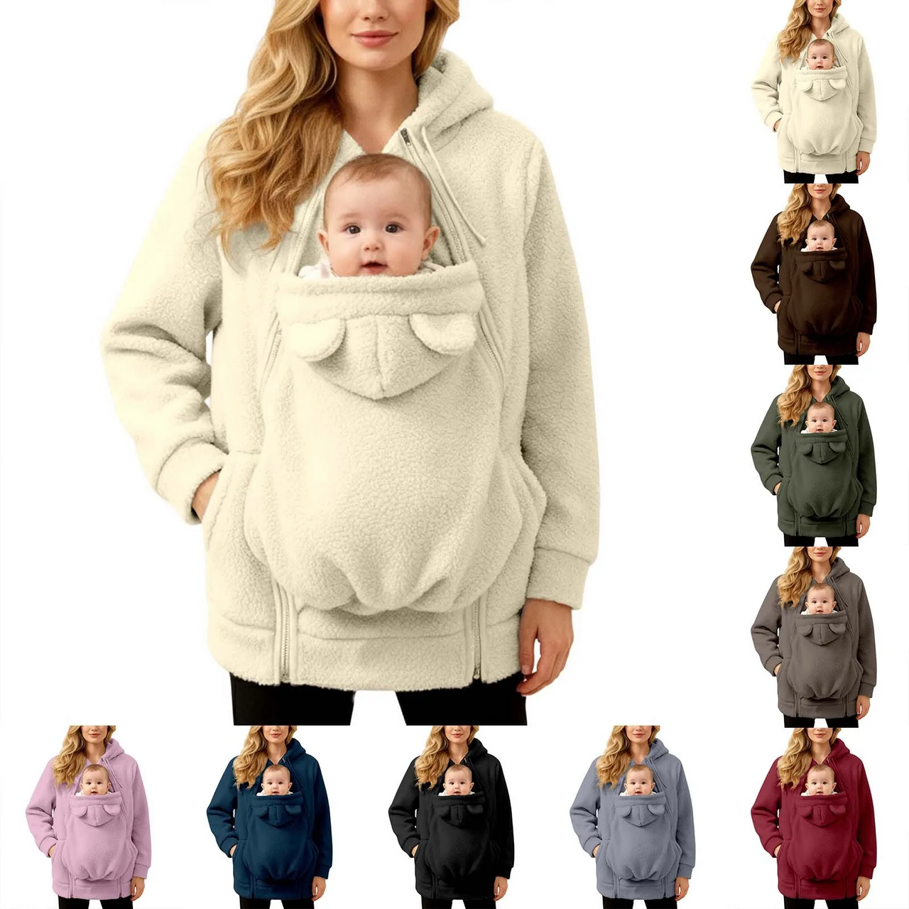 MamaNest – Chaud et pratique – Veste 2 en 1 pour maman et bébé