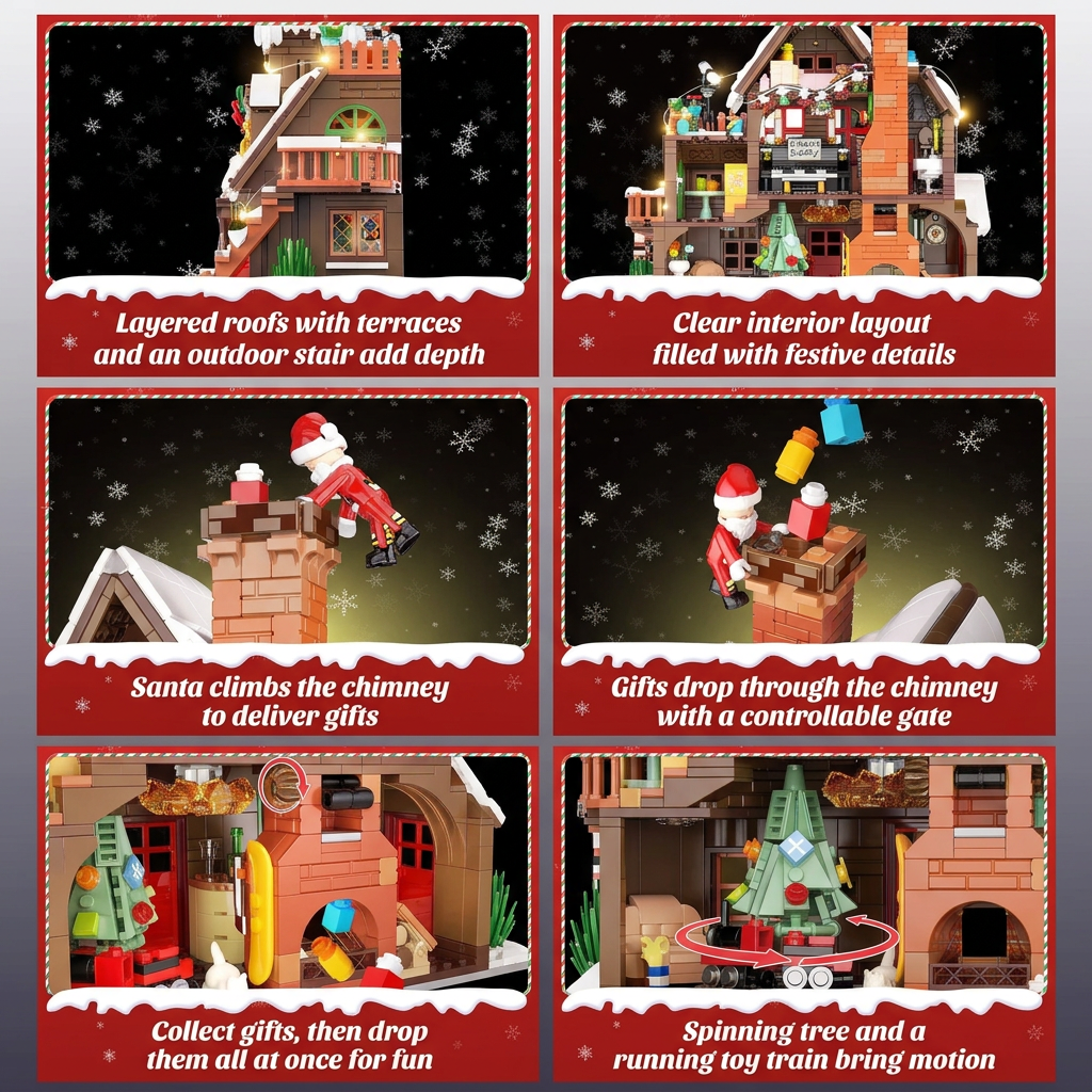 ChristmasHome – Festif et créatif – Kit de construction « Maison de Noël »
