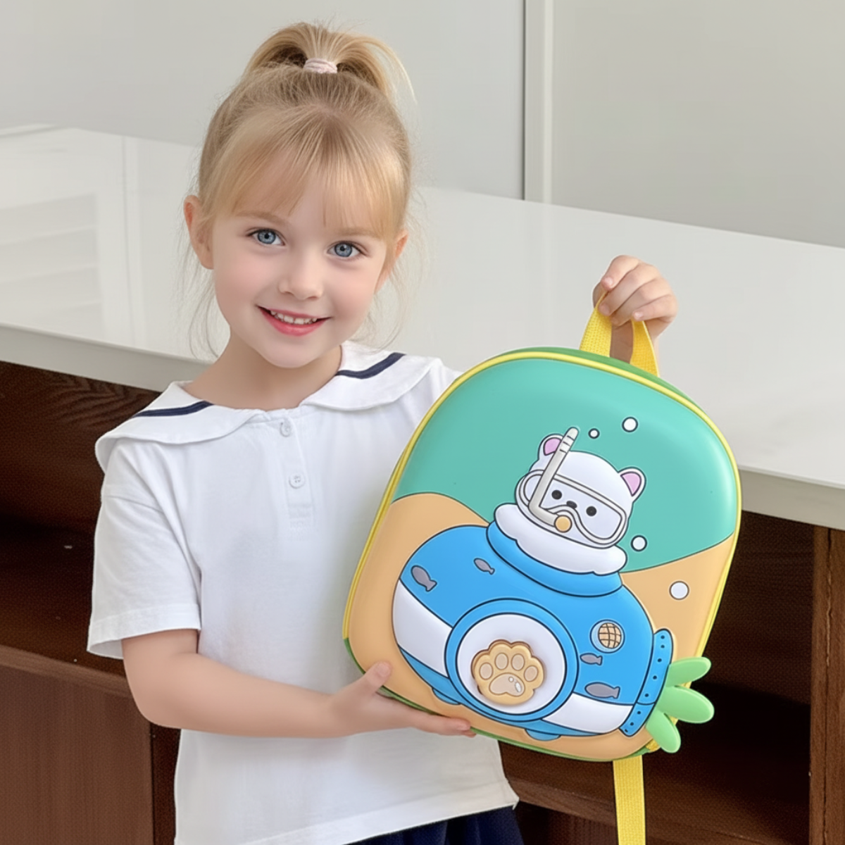 KiddoPack – Mignon et pratique – Sac à dos pour enfant avec patte lumineuse