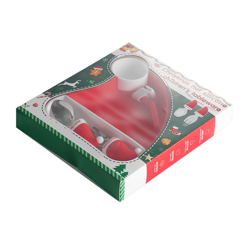 MiniMeal – Sûr et antidérapant – Set de vaisselle en silicone pour tout-petits avec couverts