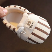 Thumbnail for TinyToes – Douces et chaudes – Premières chaussures pour bébé au motif rayé