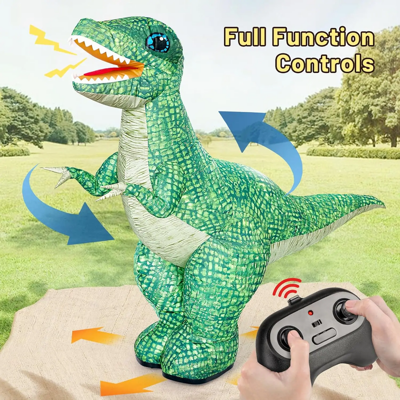 MegaDino – Aventure et interactivité – Dinosaure gonflable télécommandé